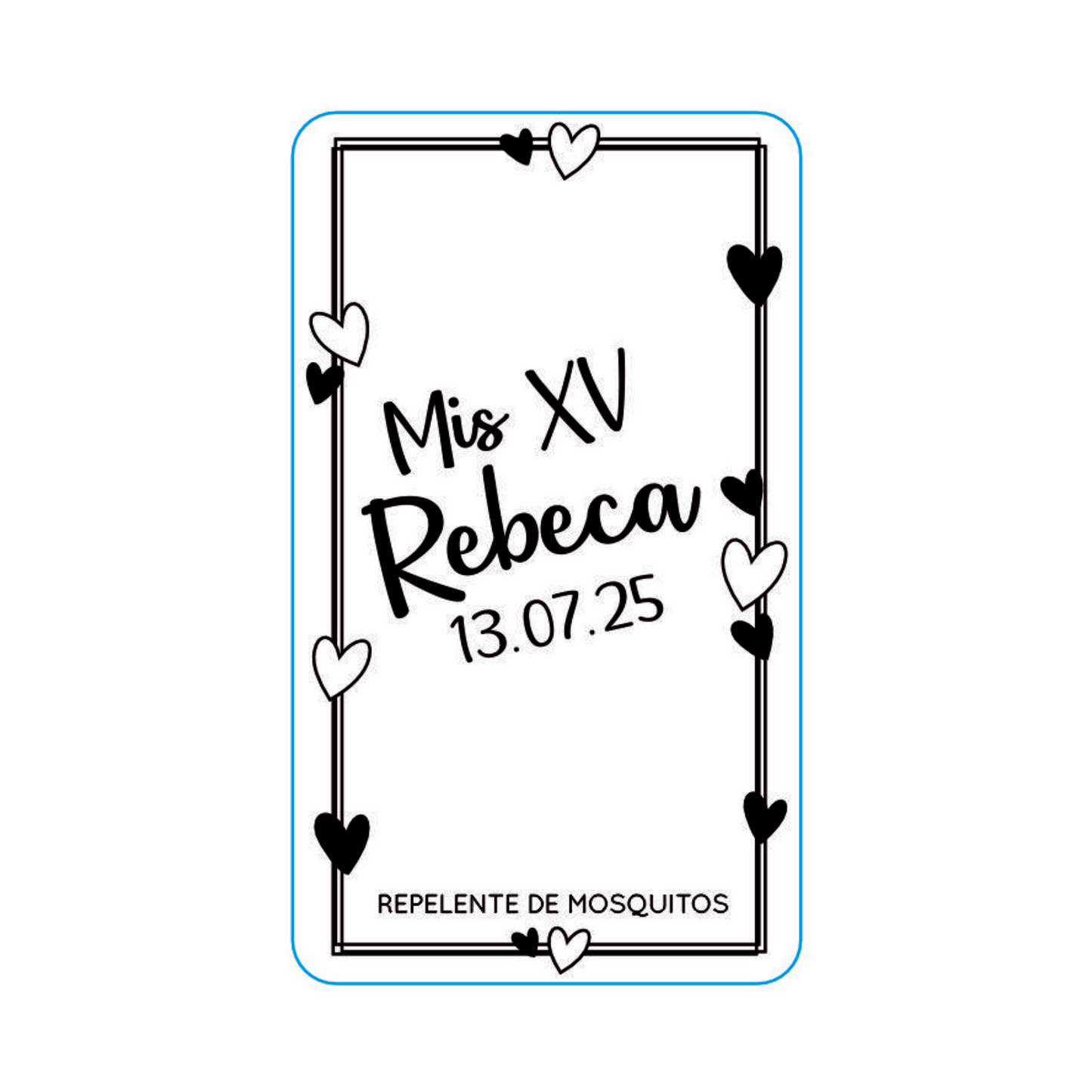 Repelente para XV Años Personalizado – Mod. #28 Mini cora 🦟