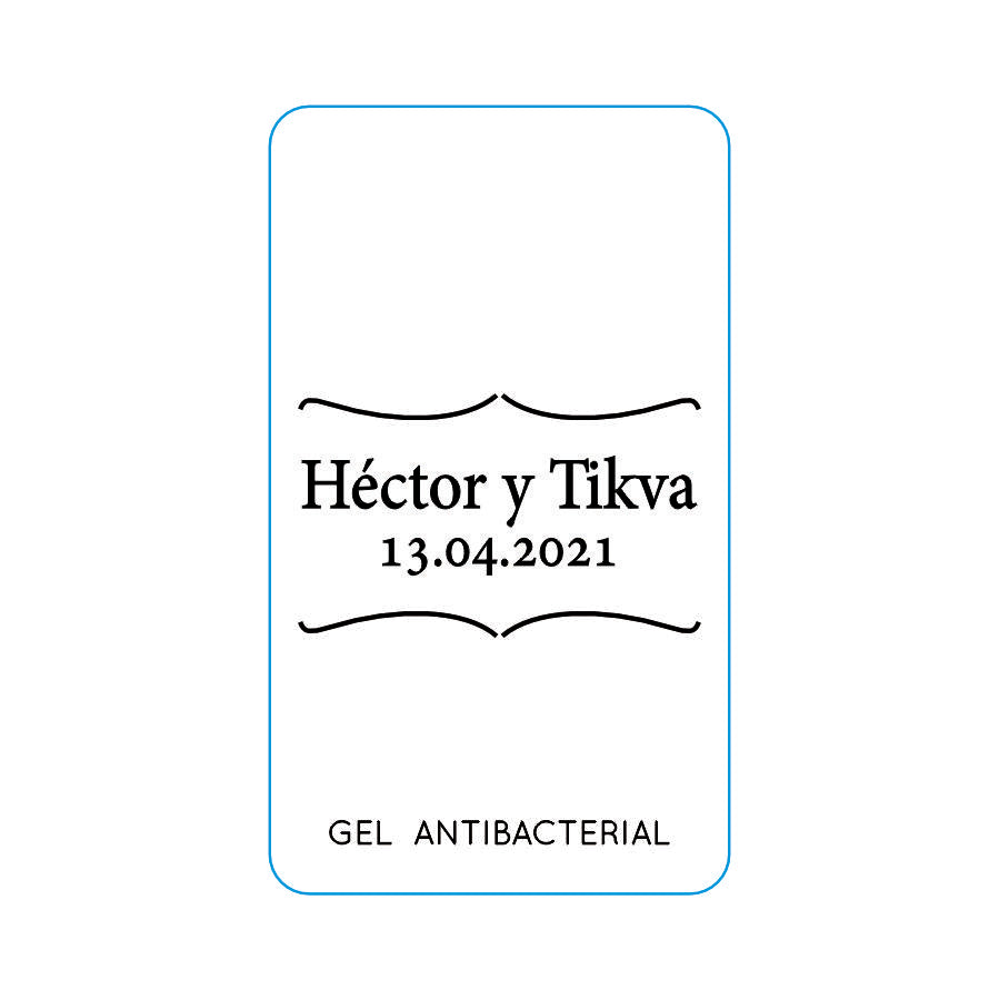Gel Antibacterial ó Crema para Boda Personalizado Mod. 30 Apostro