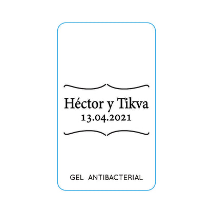 Gel Antibacterial ó Crema para Boda Personalizado Mod. 30 Apostro