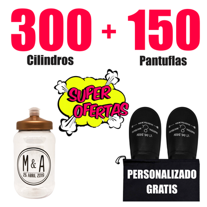 300 Cilindros  + 150 Pantuflas 🔥 Paquete Personalizado 🔥