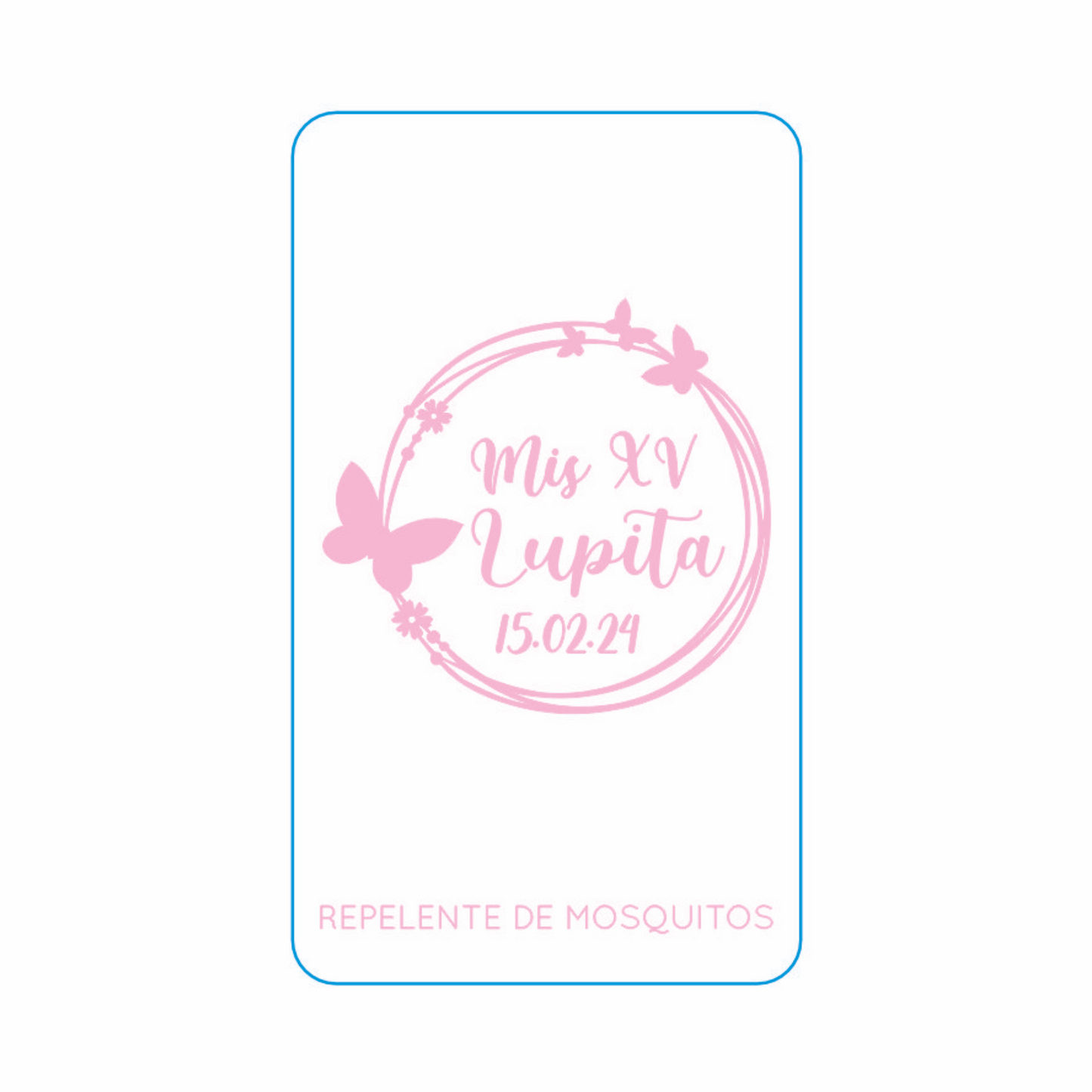 Repelente para XV Años Personalizado – Mod. #30 fluye 🦟