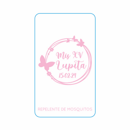 Repelente para XV Años Personalizado – Mod. #30 fluye 🦟