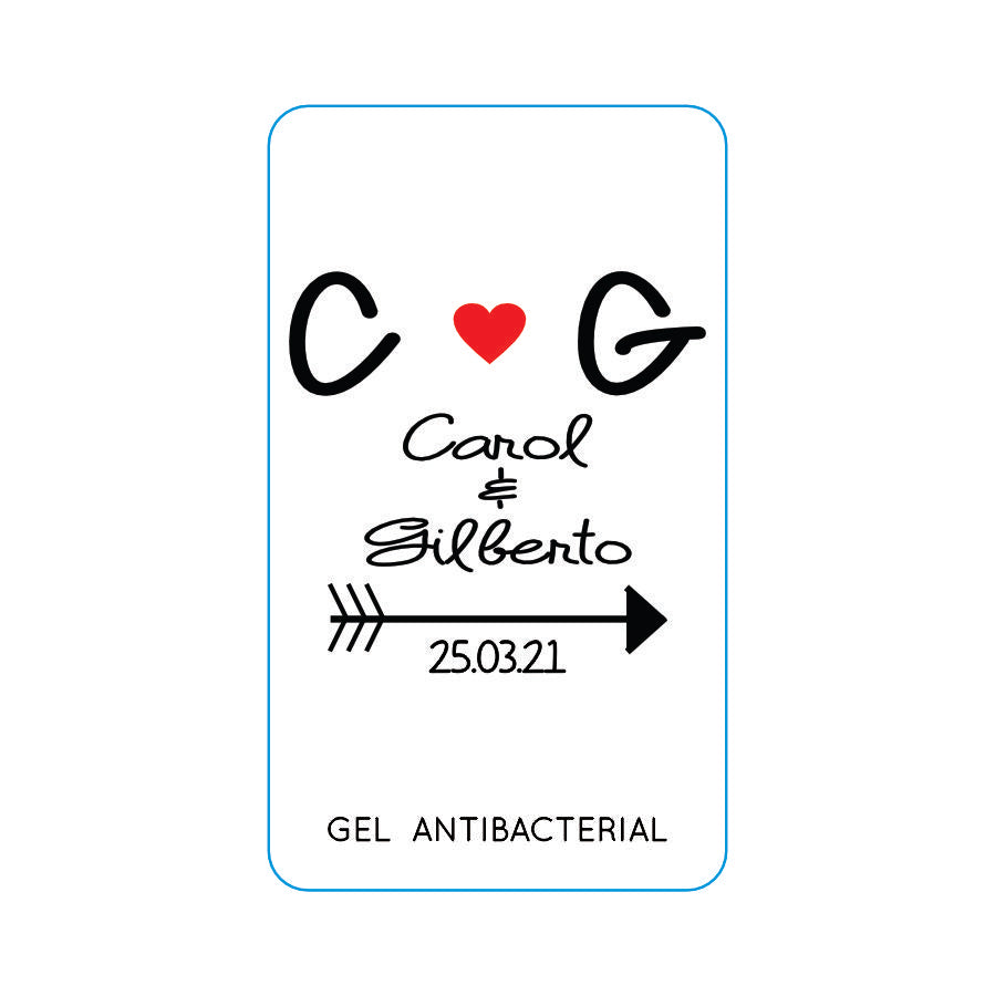 Gel Antibacterial ó Crema para Boda Personalizado Mod. 31 Flecha