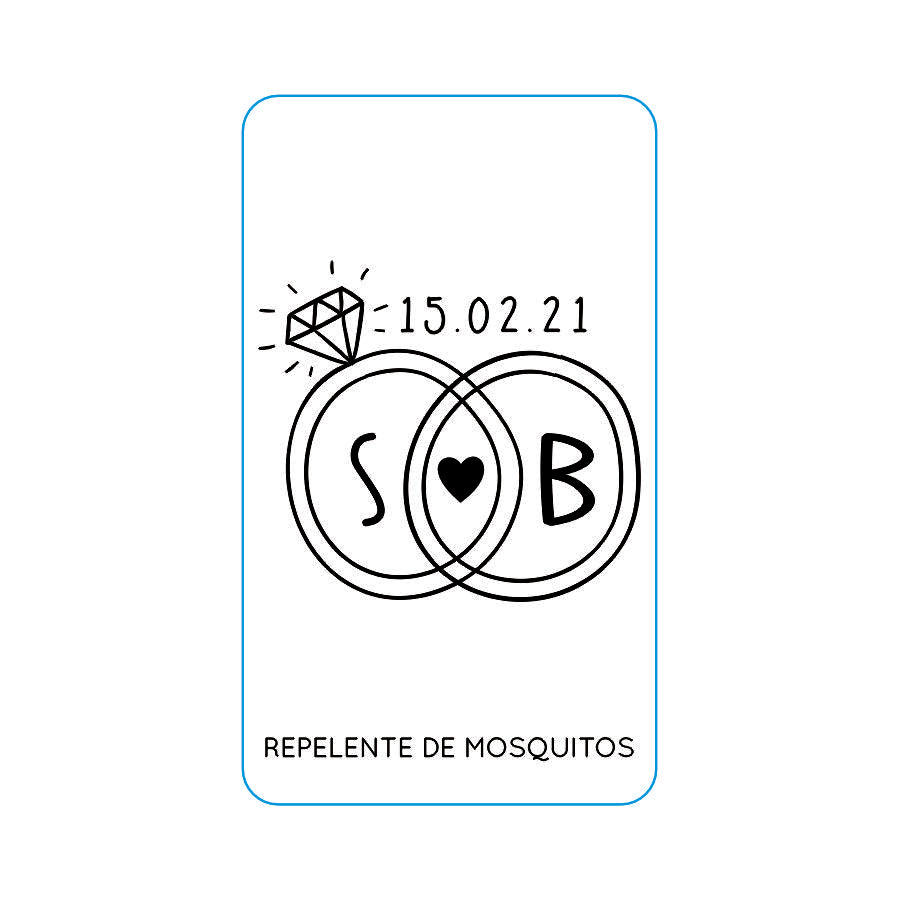 Repelente para Boda Personalizado – Mod. XX Anillos 💍 | Festiboda