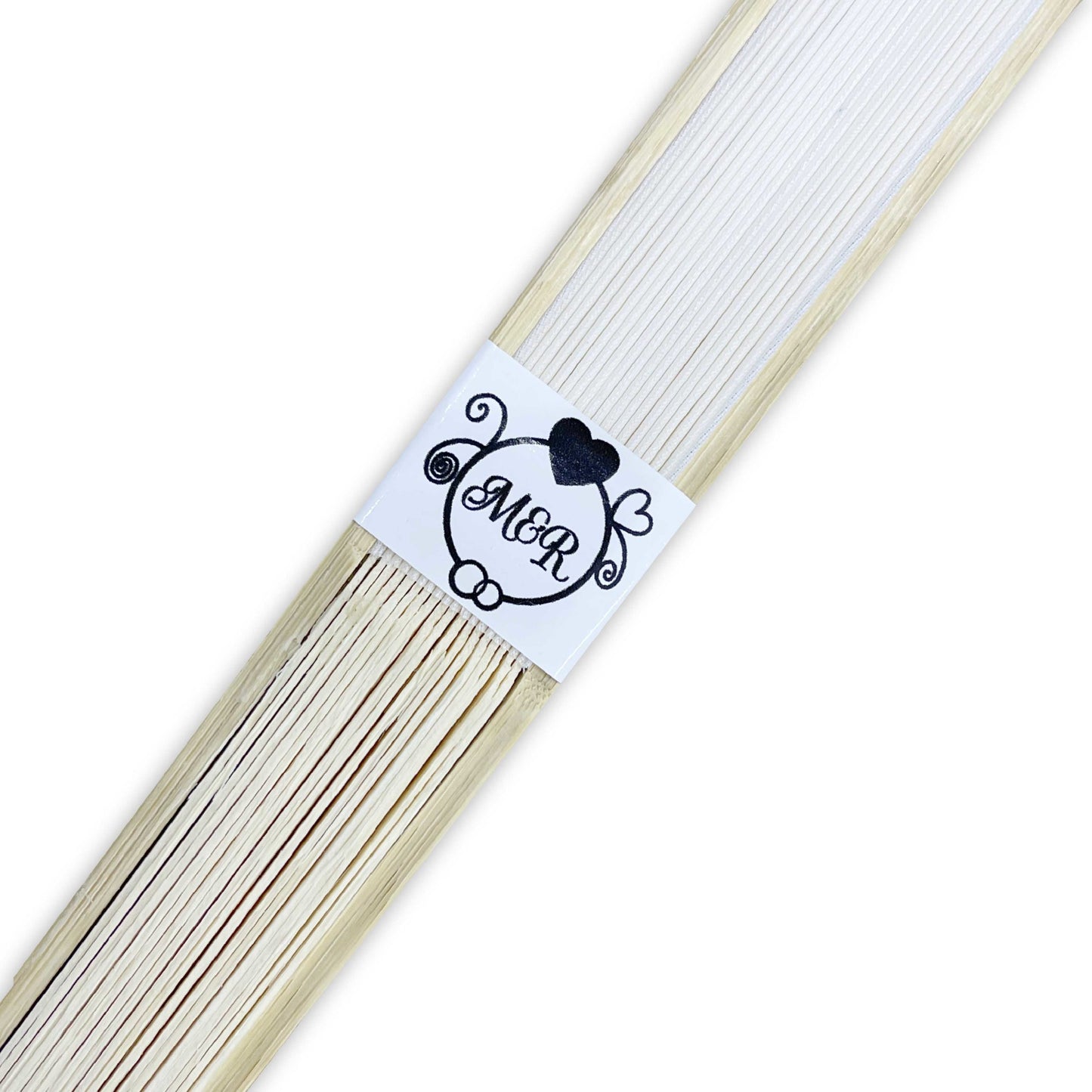 Abanico para Boda Personalizado -  Mod. 33 Circulo y Corazones 💍