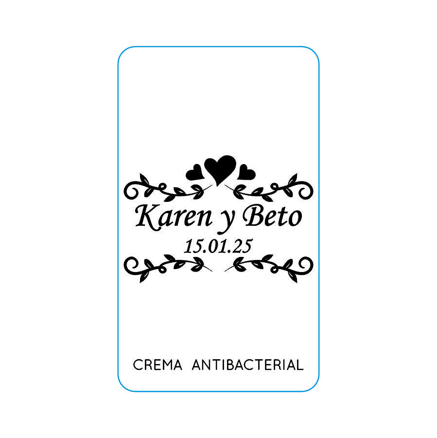Gel Antibacterial ó Crema para Boda Personalizado Mod. 34 Muchos