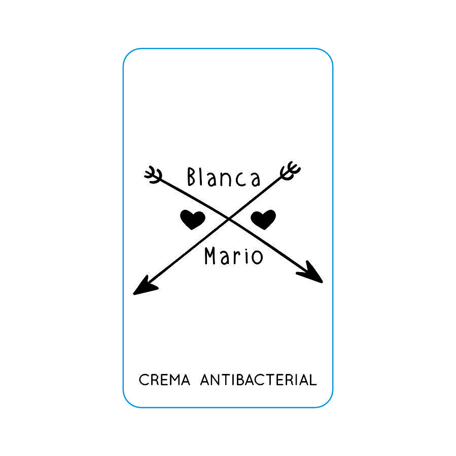 Gel Antibacterial ó Crema para Boda Personalizado Mod. 35 Dos fle