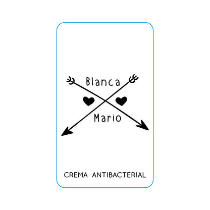 Gel Antibacterial ó Crema para Boda Personalizado Mod. 35 Dos fle