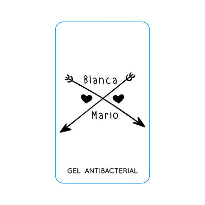 Gel Antibacterial ó Crema para Boda Personalizado Mod. 35 Dos fle