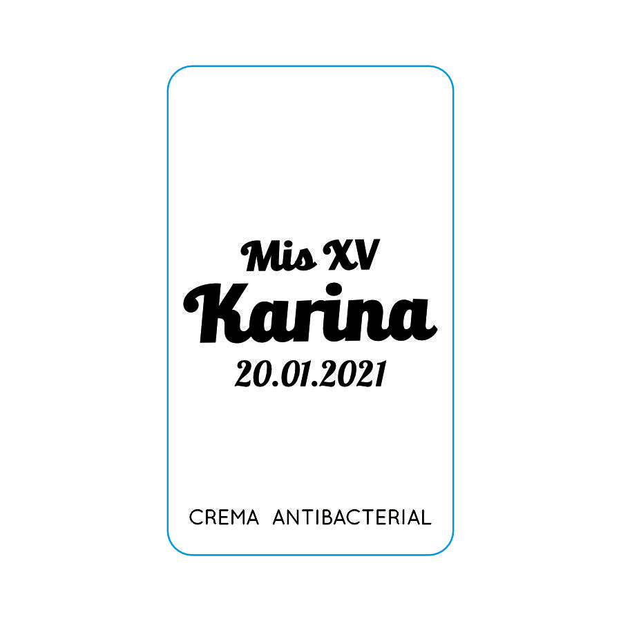 Gel Antibacterial ó Crema para XV Años Personalizado Mod.13 Mis XV
