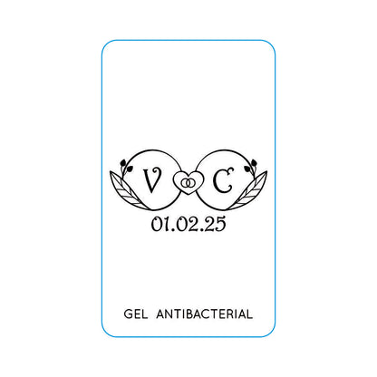 Gel Antibacterial ó Crema para Boda Personalizado Mod. 38 Circulo