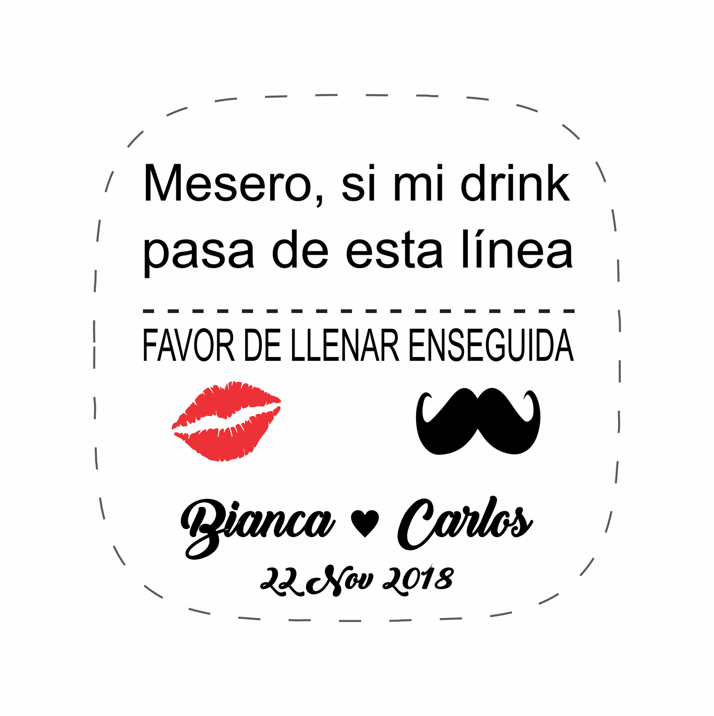 Cilindro para boda - Mod. 42 Si mi Drink 💍 | Festiboda