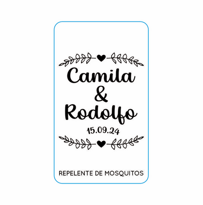 Repelente para Boda Personalizado – Mod. 43 hojitas cora 💍