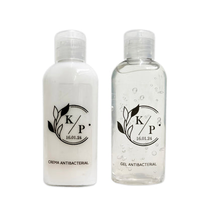 Gel Antibacterial ó Crema para Boda Personalizado – Mod. 48 Blanc