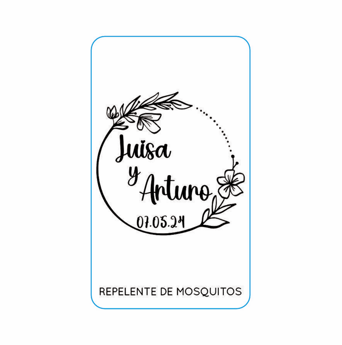 Repelente para Boda Personalizado – Mod. 49 Flor y punto 💍