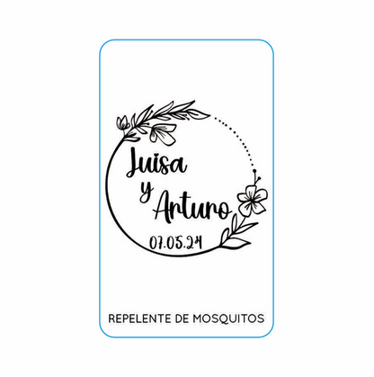 Repelente para Boda Personalizado – Mod. 49 Flor y punto 💍