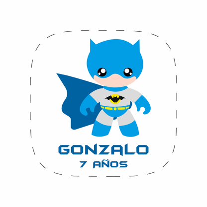 Cilindro para bautizo - Mod. 527 Batman 🧴 | Festiboda