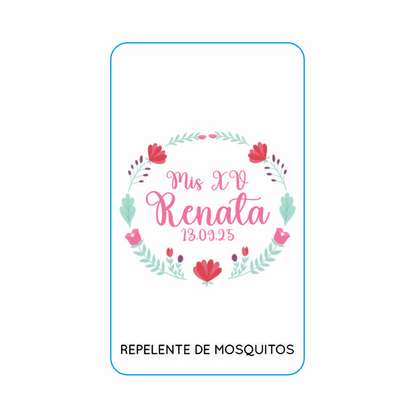 Repelente para XV Años Personalizado – Mod. #4 Colorido 🦟