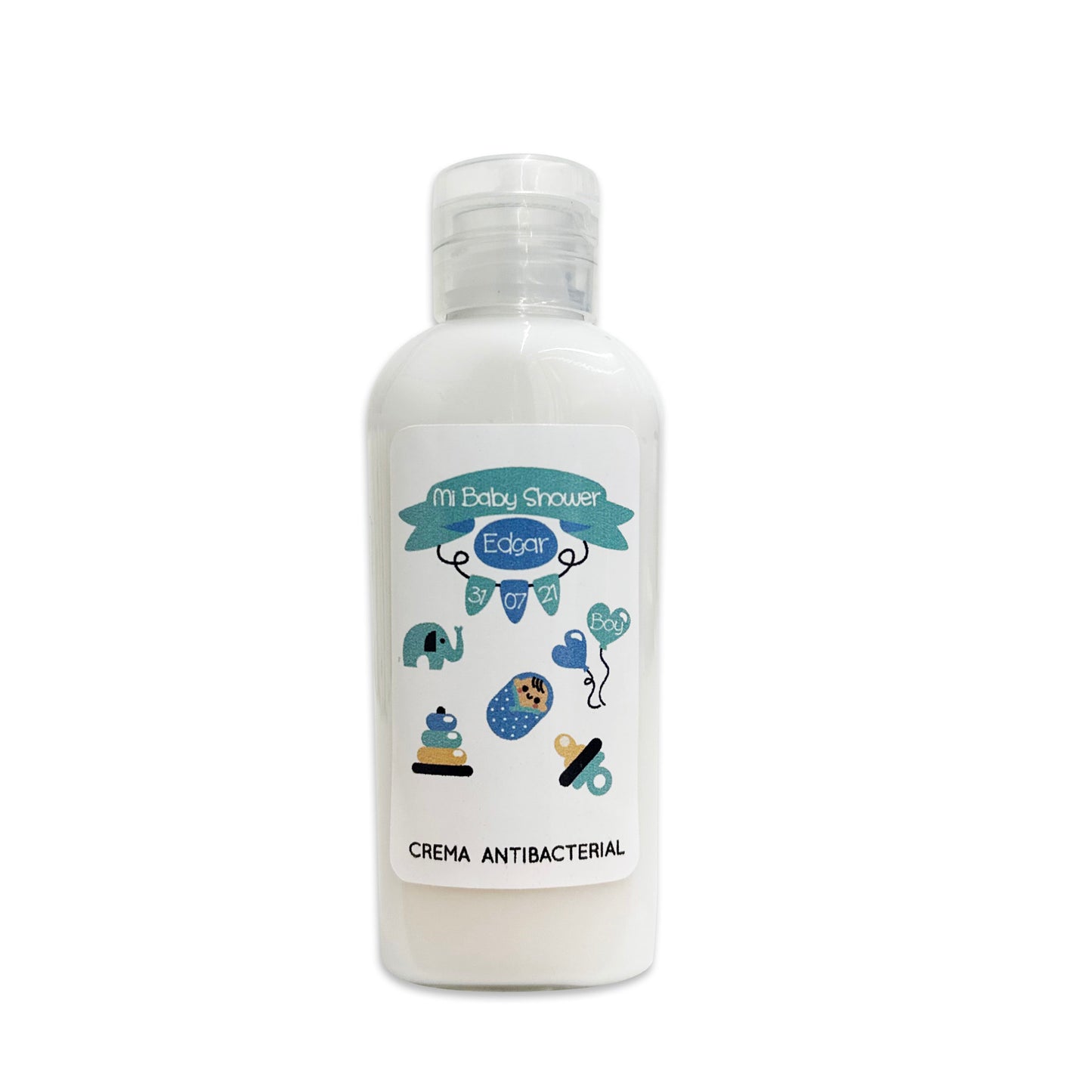 Gel Antibacterial ó Crema para Fiesta Baby Shower Bautizo Perzona