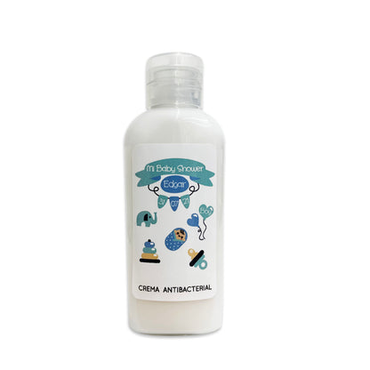 Gel Antibacterial ó Crema para Fiesta Baby Shower Bautizo Perzona
