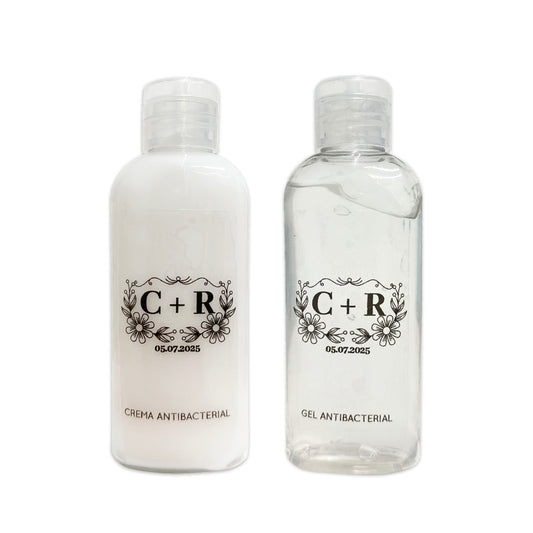 Gel Antibacterial ó Crema para Boda Personalizado – Mod. 51 Marga