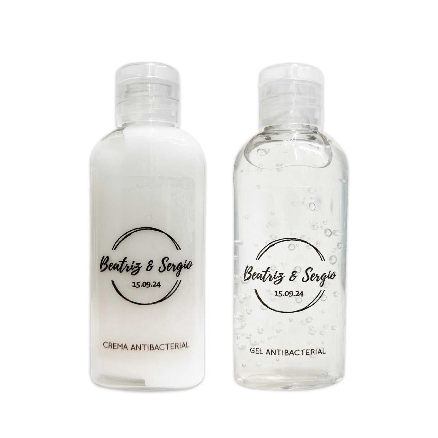 Gel Antibacterial ó Crema para Boda Personalizado – 53 Sello circ