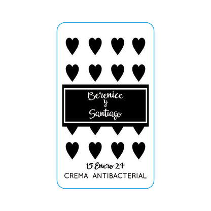 Gel Antibacterial ó Crema para Boda Personalizado Mod. 18 Lluvia