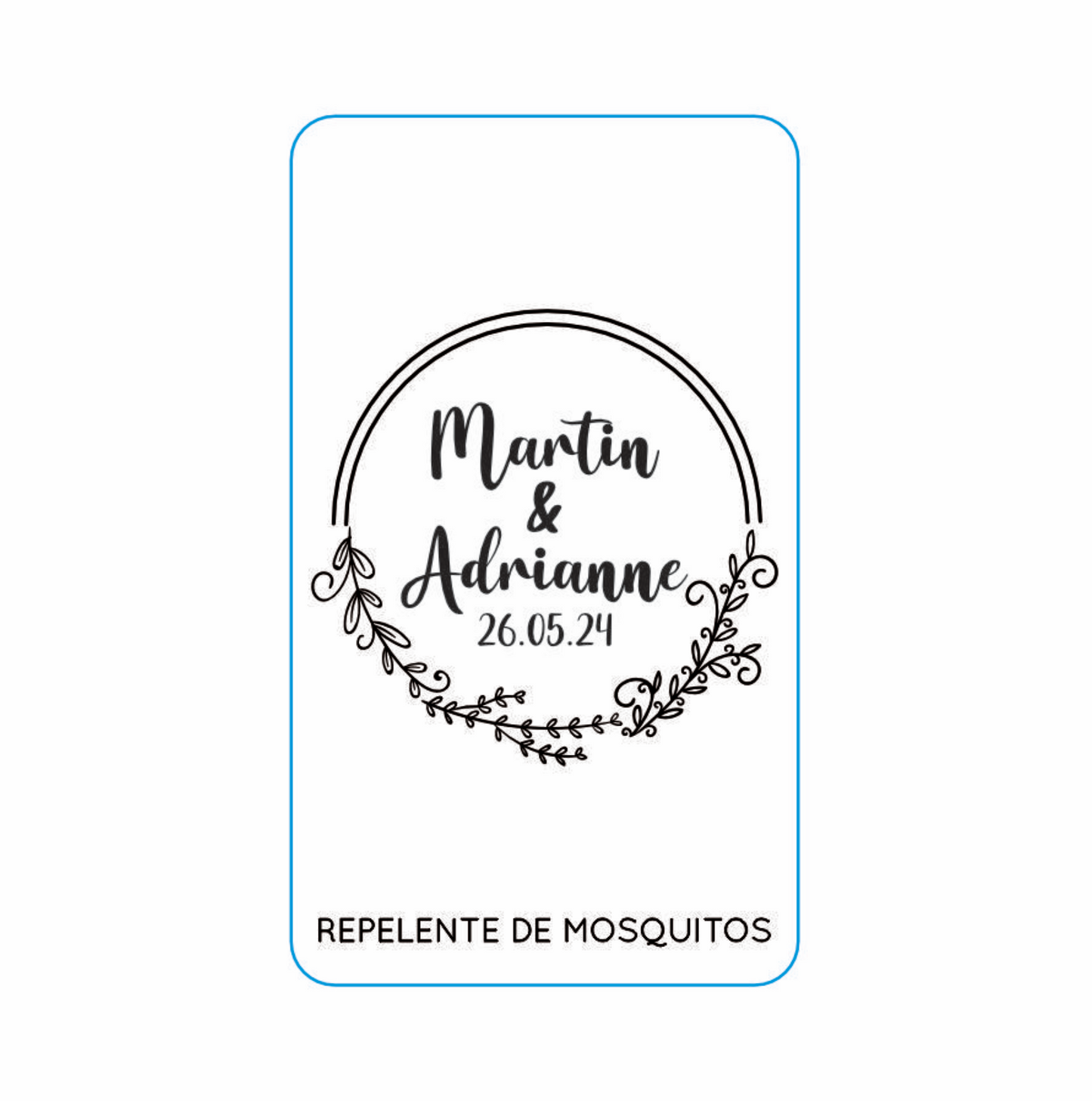 Repelente para Boda Personalizado – Mod. 55 Tres flores 💍