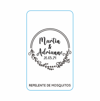 Repelente para Boda Personalizado – Mod. 55 Tres flores 💍