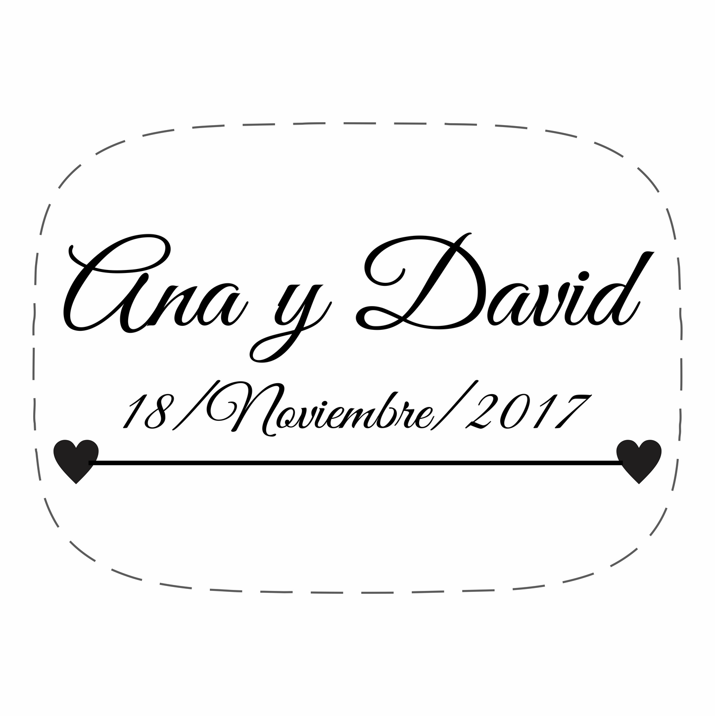 Cilindro para boda - Mod. 119 Fecha Corazón 💍 | Festiboda