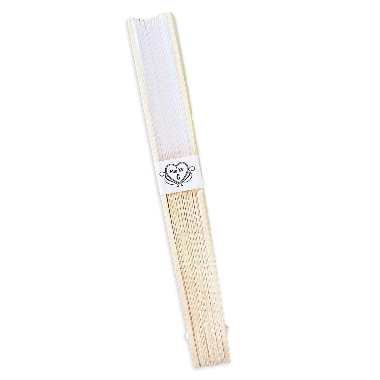 Abanico para XV años Personalizado - Mod. 566 Corazon Moderno