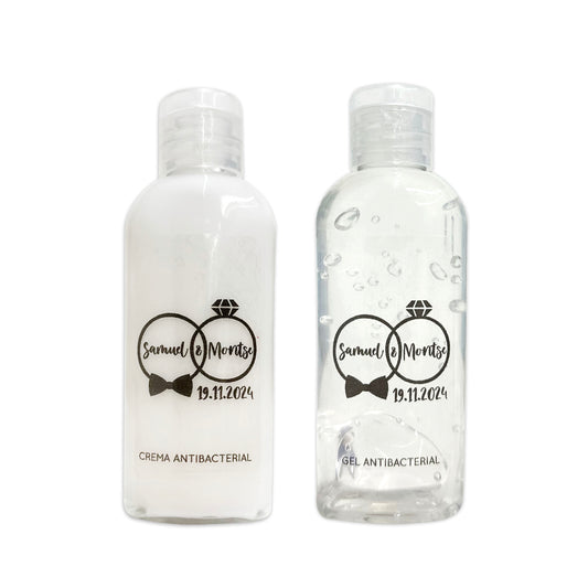 Gel Antibacterial ó Crema para Boda Personalizado – 56 Anillo y m