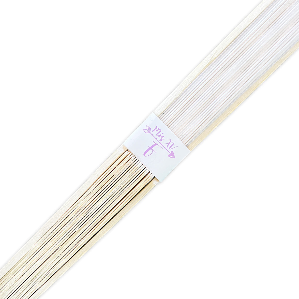 Abanico para XV años Personalizado - Mod. 577 Flecha Lila