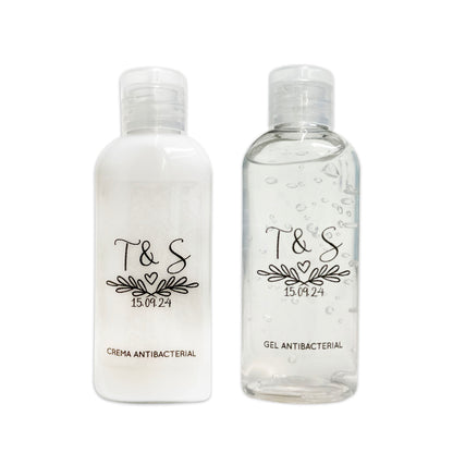 Gel Antibacterial ó Crema para Boda Personalizado – 57 Corazoncit