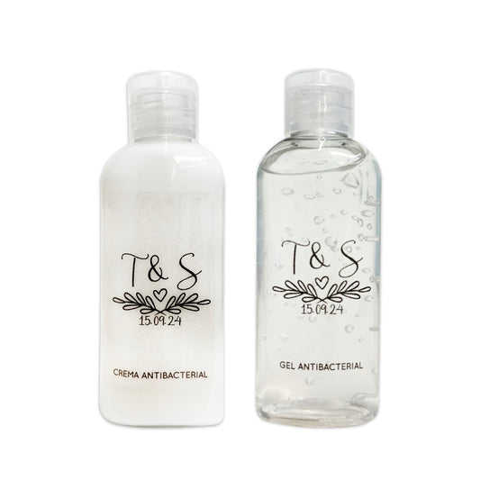 Gel Antibacterial ó Crema para Boda Personalizado – 57 Corazoncit