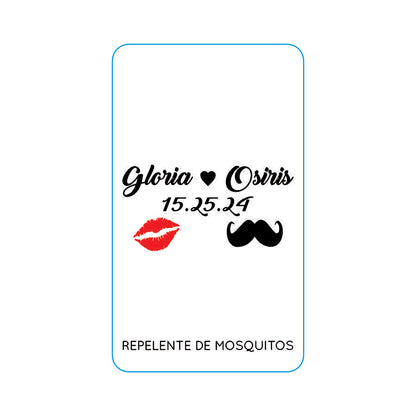 Repelente para Boda Personalizado – Mod. 27 Bigote y beso 💍