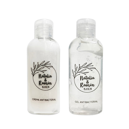Gel Antibacterial ó Crema para Boda Personalizado – 62 Mezclado 💍