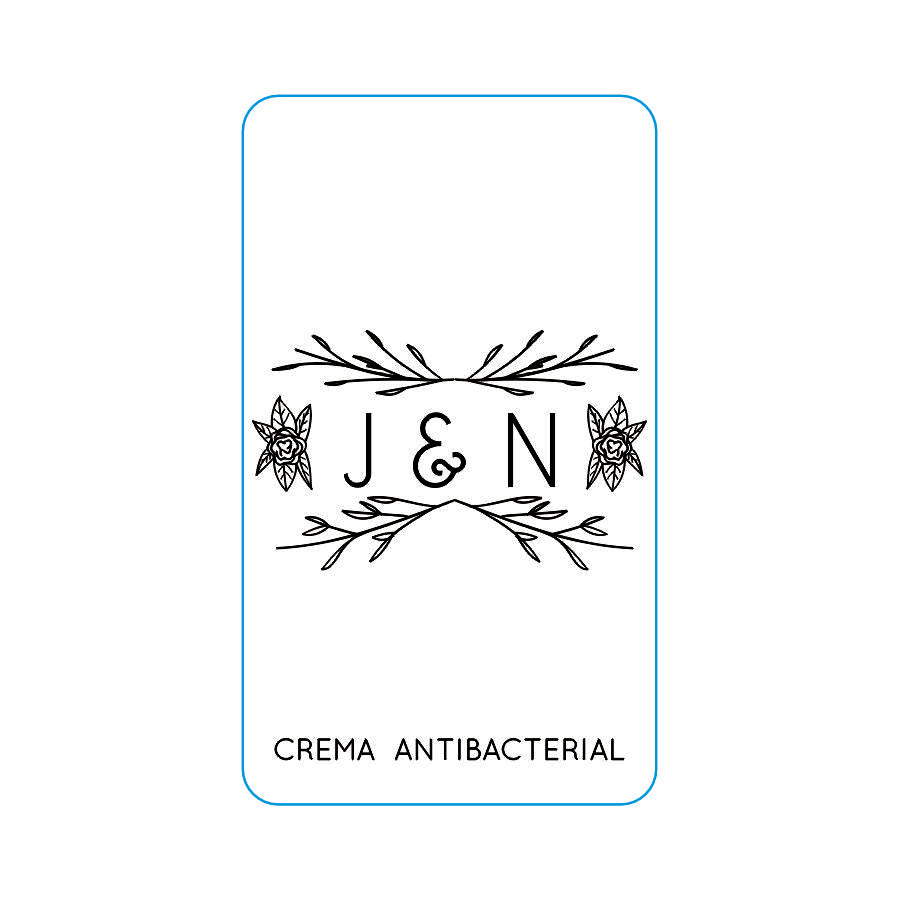 Gel Antibacterial ó Crema para Boda Personalizado Mod. 28 Ramitas