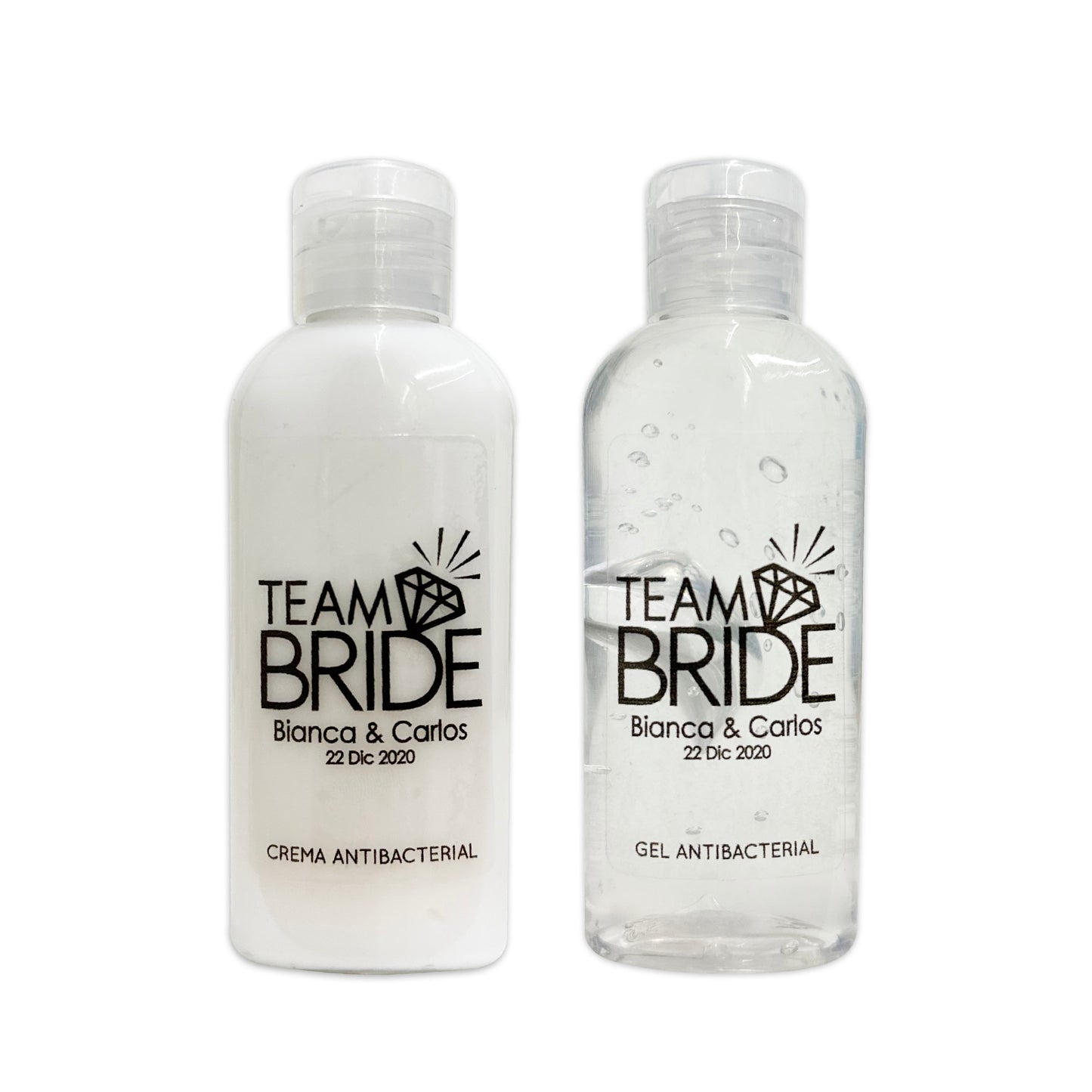 Gel Antibacterial ó Crema para Boda Personalizado – 64 El team b