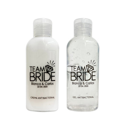 Gel Antibacterial ó Crema para Boda Personalizado – 64 El team b