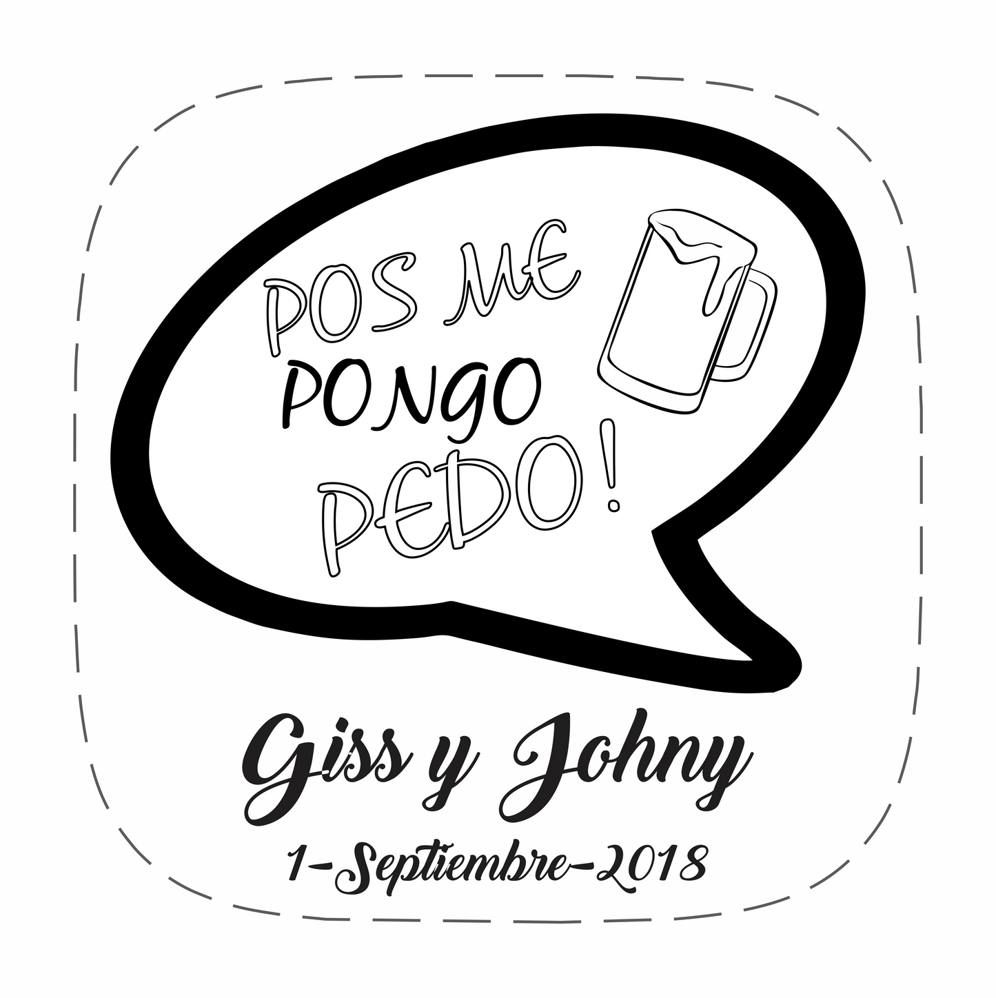 Cilindro para boda - Mod. 149 Pos me pongo 💍 | Festiboda