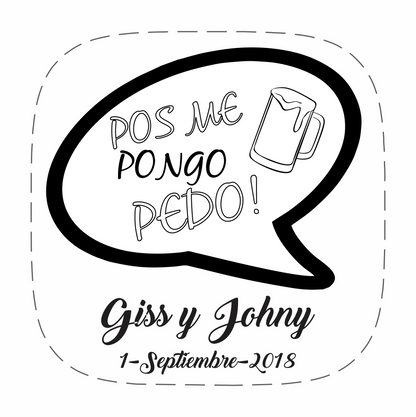 Cilindro para boda - Mod. 149 Pos me pongo 💍 | Festiboda