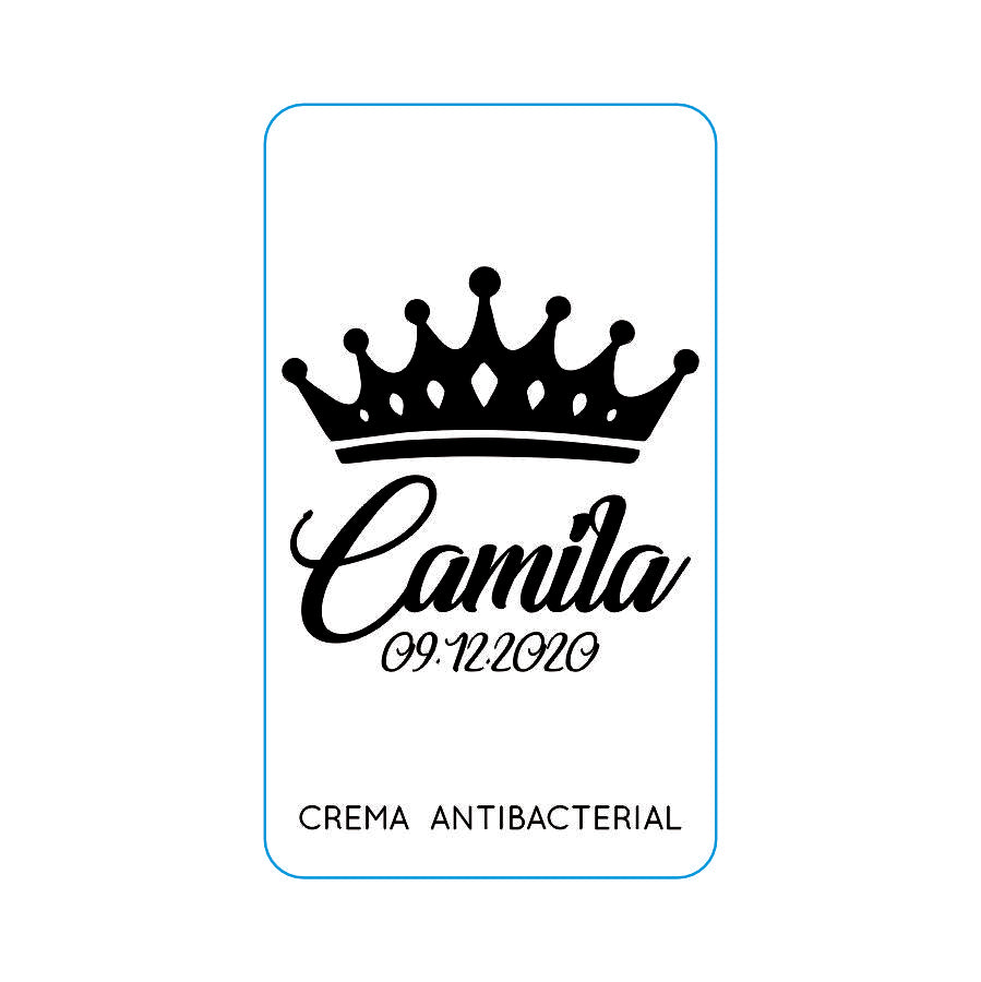 Gel Antibacterial ó Crema para XV Años Personalizado Mod. 41 Mis