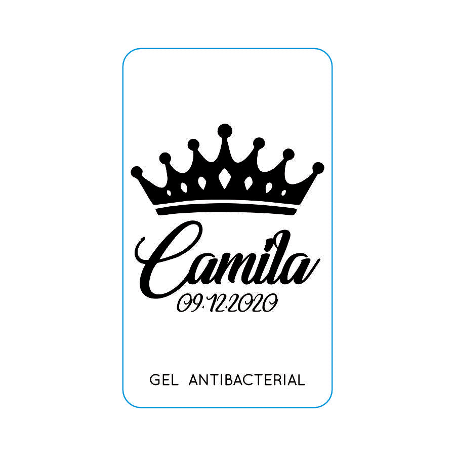 Gel Antibacterial ó Crema para XV Años Personalizado Mod. 41 Mis