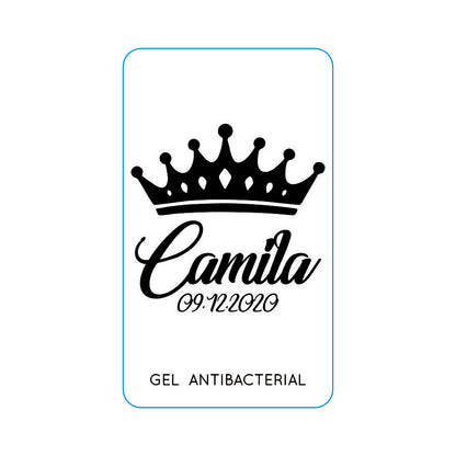 Gel Antibacterial ó Crema para XV Años Personalizado Mod. 41 Mis