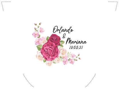 Pantufla Full Color Mod 176 Medias flores y rosas | Festiboda