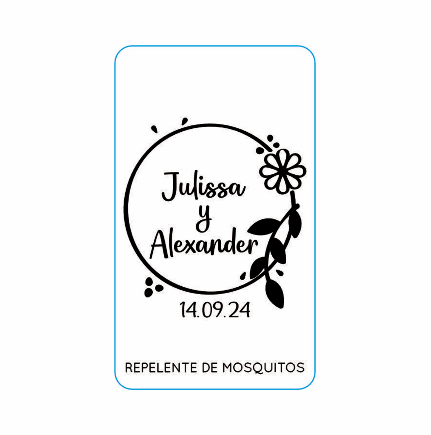 Repelente para Boda Personalizado – Mod. 71 Flor deco 💍