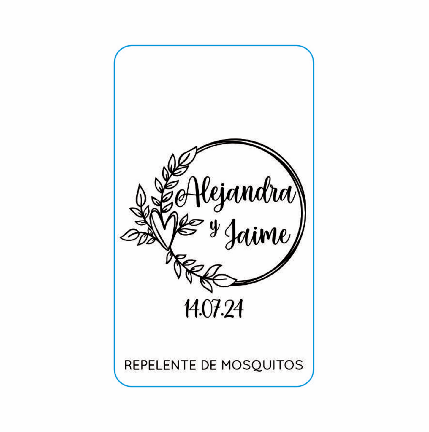 Repelente para Boda Personalizado – Mod. 72 Rama corazon 💍