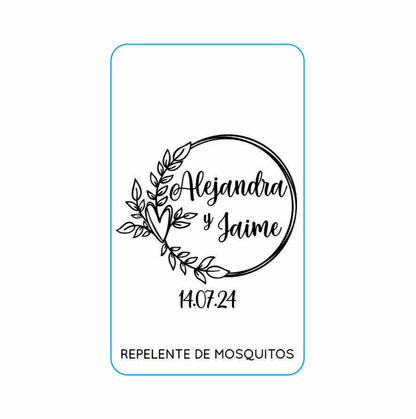 Repelente para Boda Personalizado – Mod. 72 Rama corazon 💍