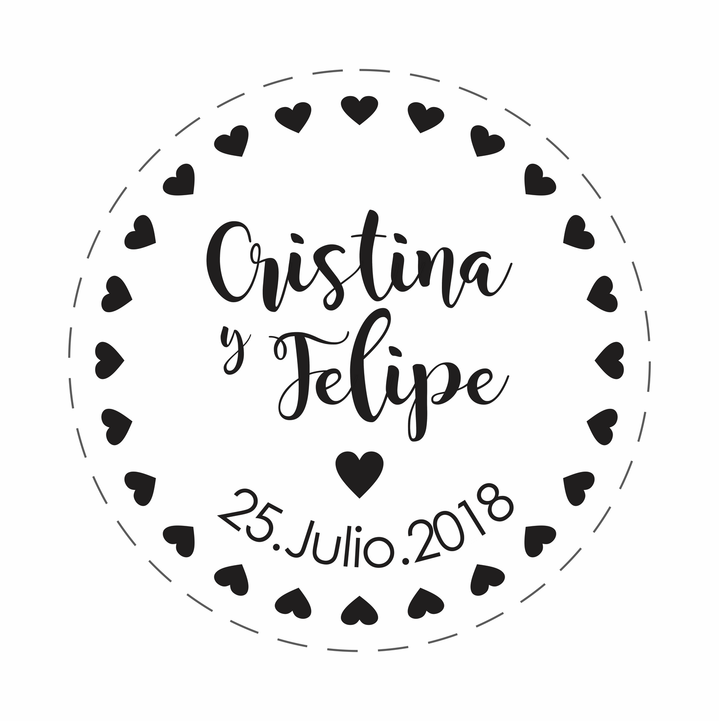 Cilindro para boda - Mod. 162 Circulo Corazón 💍 | Festiboda